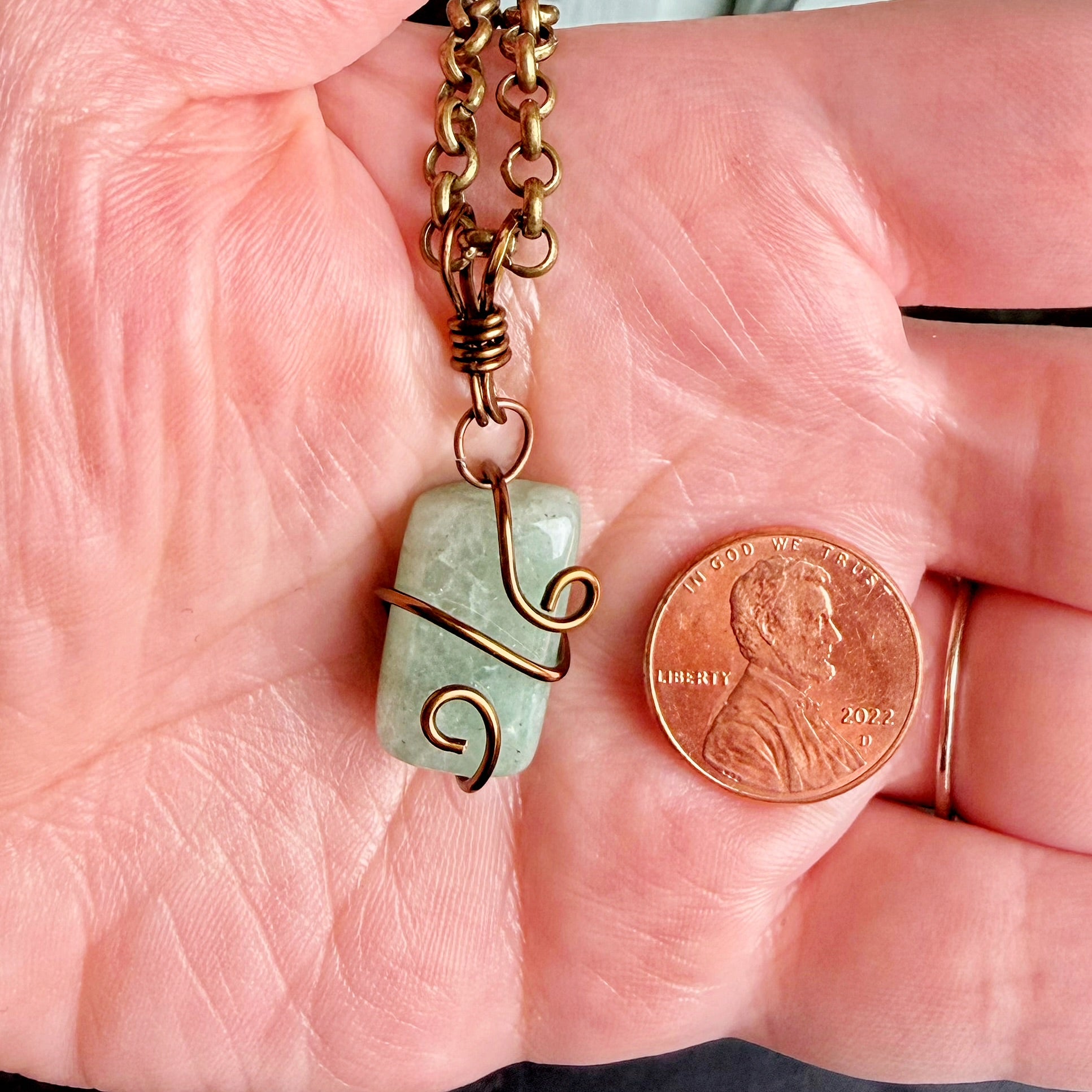 Druid's Keep Necklace - Handmade Sage Necklace