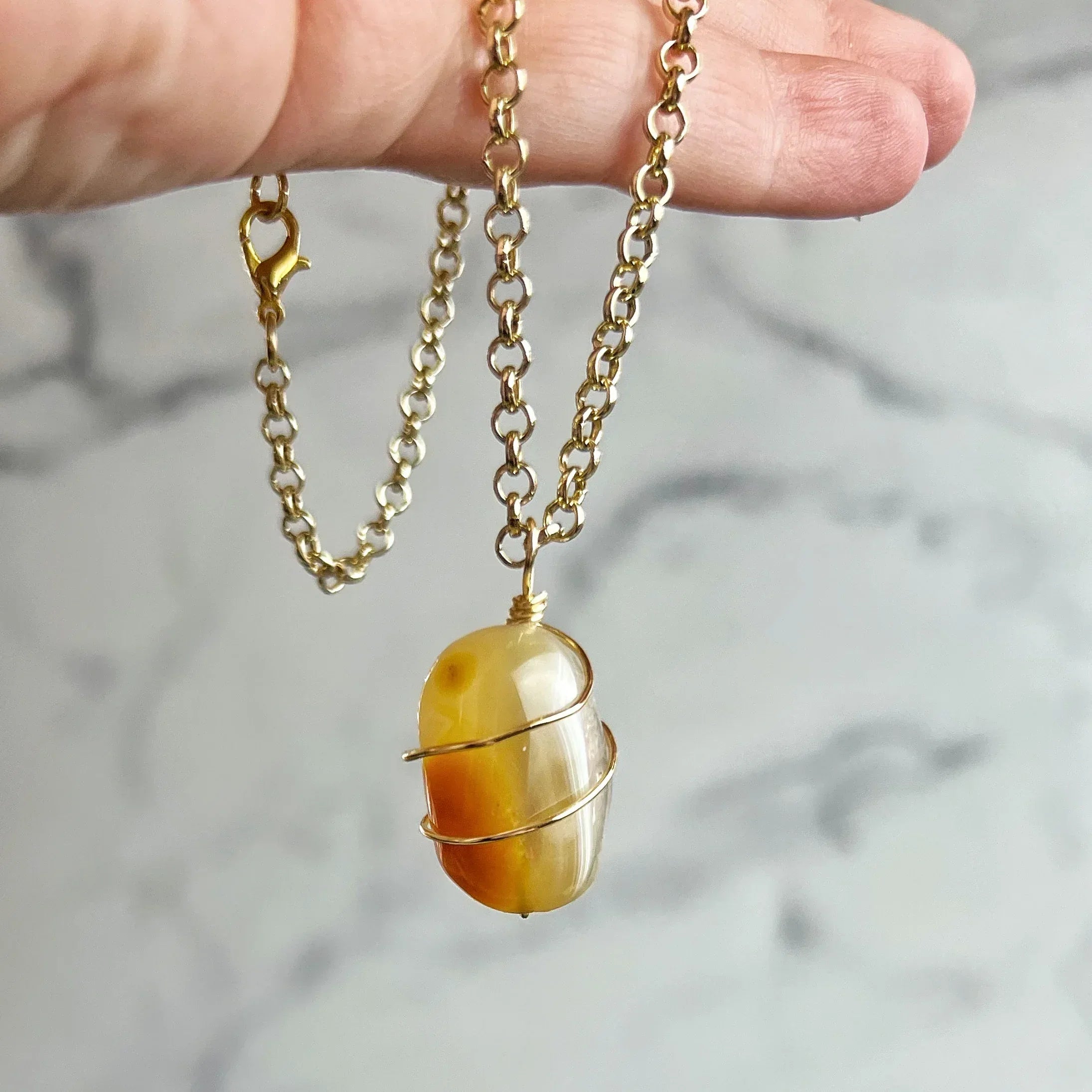 Autumn Sunrise Collection - Handmade Matching Citrine Necklace and Bracelet Set - Simply Rustic Jewelry