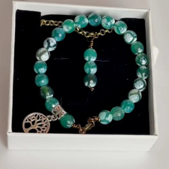 Forest Roots Collection - Handmade Matching Malachite Necklace and Bracelet Set - Simply Rustic Jewelry