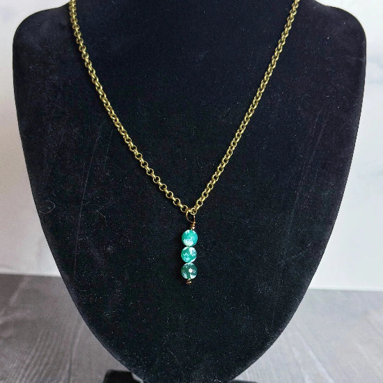 Forest Roots Collection - Handmade Matching Malachite Necklace and Bracelet Set - Simply Rustic Jewelry