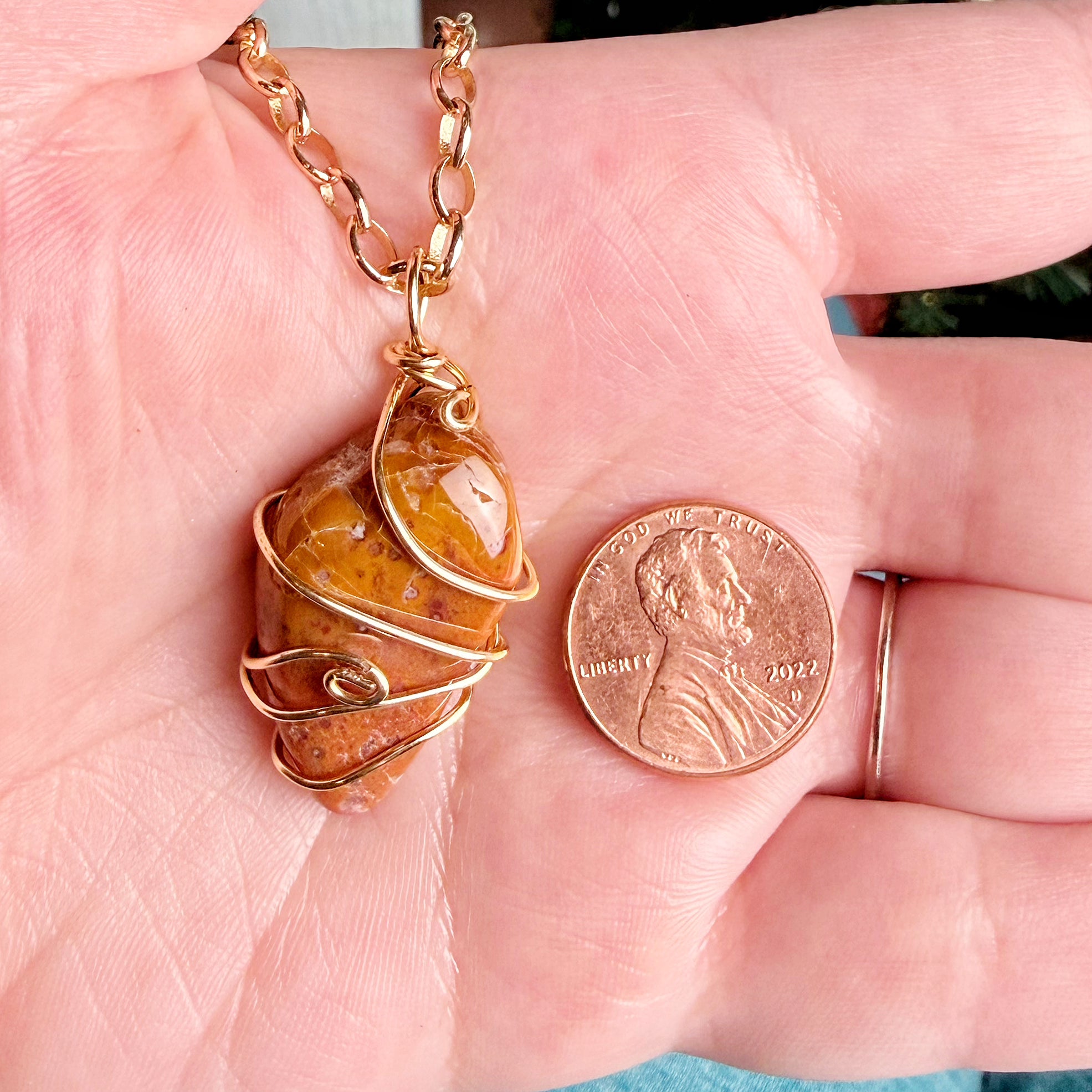 First Light Necklace - Handmade Carnelian Necklace