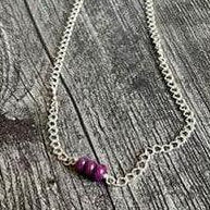 "Simply Rustic" Segments Collection - Matching Necklace and Bracelet Set - Beaded Bar Necklace and Link Bracelet - Simply Rustic Jewelry