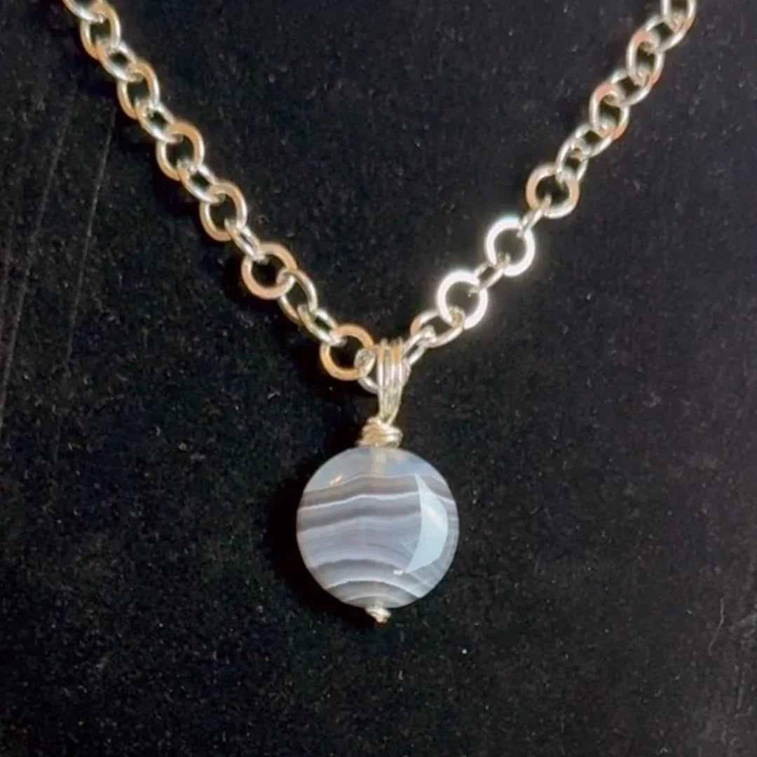 Simple and Sweet Necklace - Handmade Agate Bracelet - Simply Rustic Jewelry