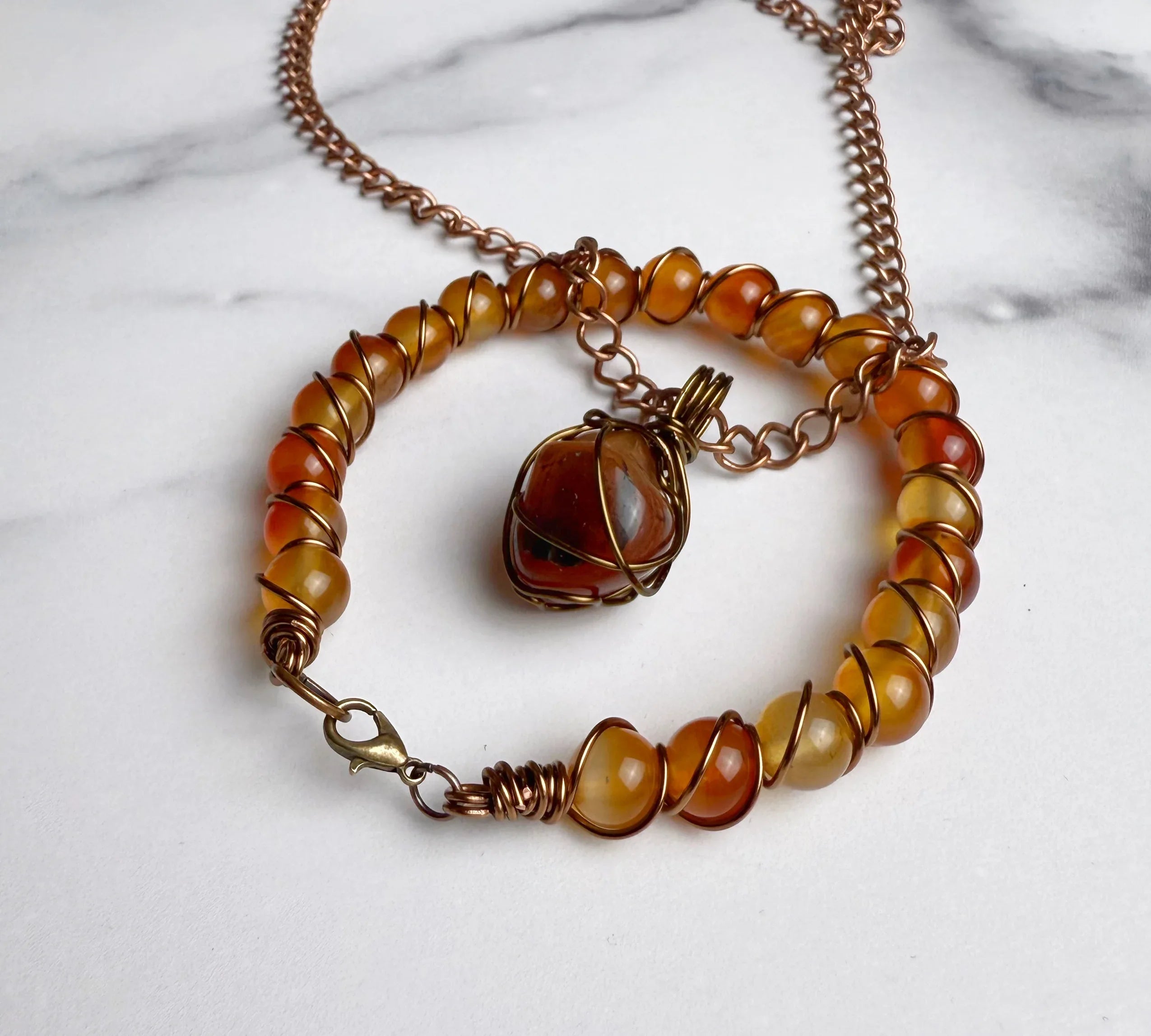 Eerie Willows Collection - Matching Necklace and Bracelet Set -Halloween Jewelry Sets - Simply Rustic Jewelry