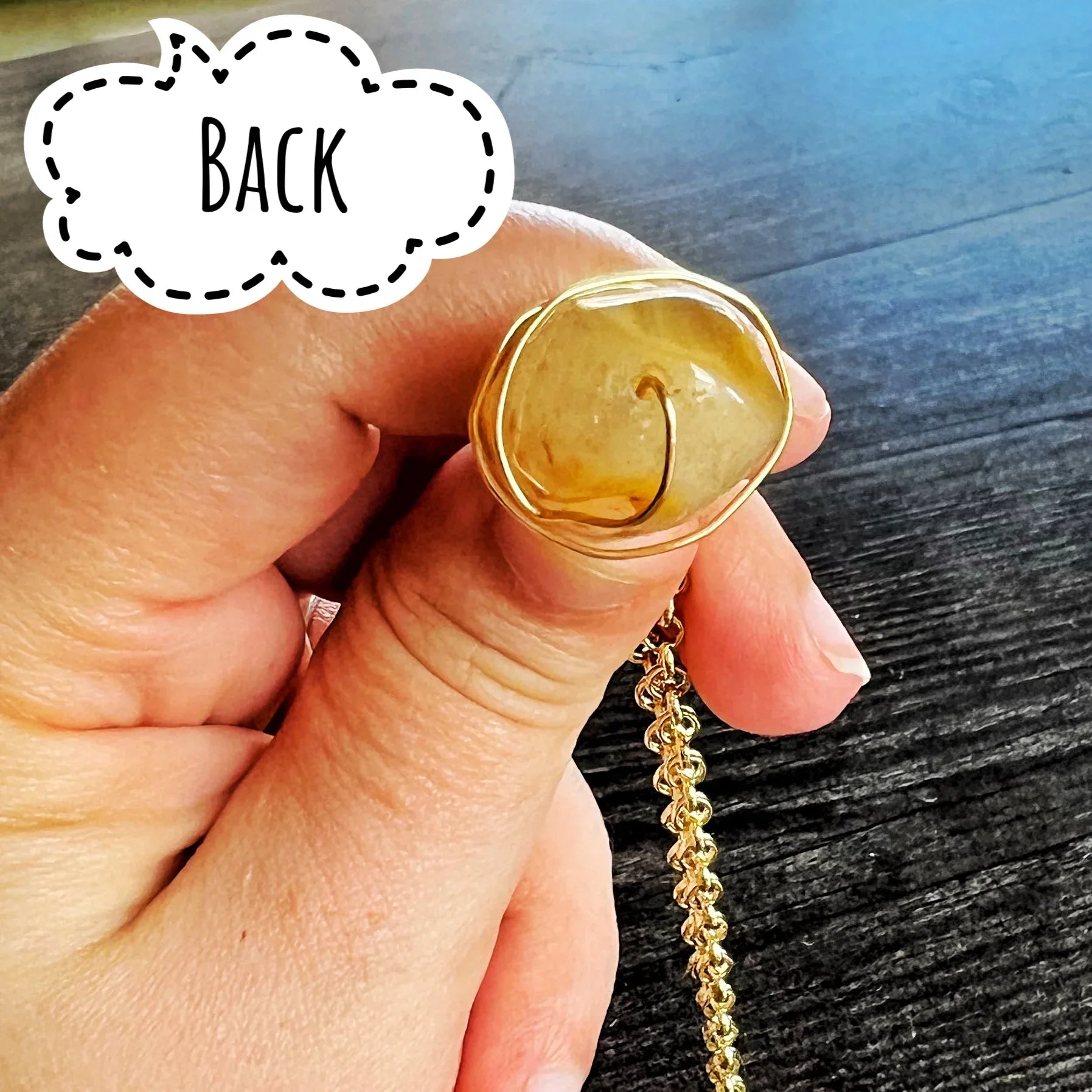 Autumn Sunrise Necklace - Simple wire wrapped crystal pendant - Simply Rustic Jewelry