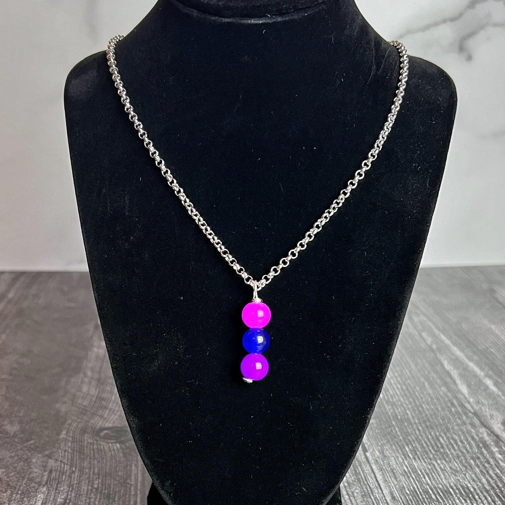 Fluid Spectrum Collection -Matching Necklace and Bracelet Set With Glass Beads - Simply Rustic Jewelry