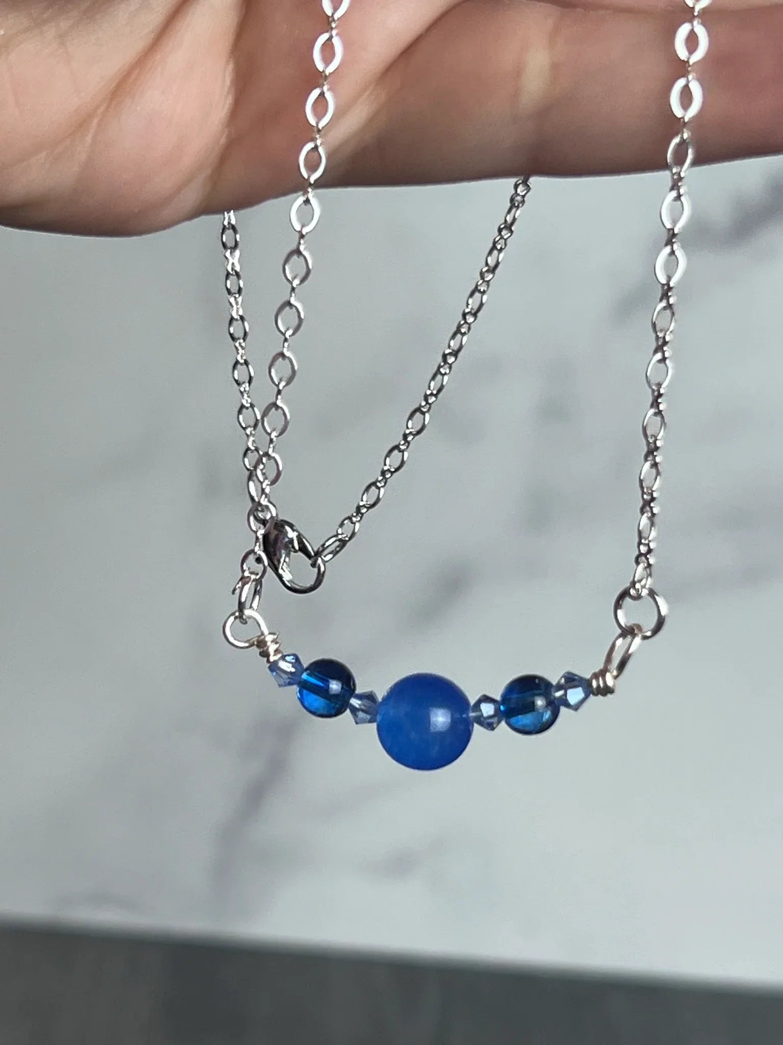 Dark Meadows Necklace - Glass Beaded Pendant Necklace - Simply Rustic Jewelry