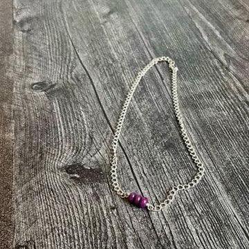 "Simply Rustic" Segments Collection - Matching Necklace and Bracelet Set - Beaded Bar Necklace and Link Bracelet - Simply Rustic Jewelry