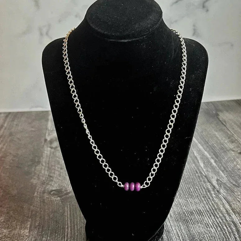 "Simply Rustic" Segments Collection - Matching Necklace and Bracelet Set - Beaded Bar Necklace and Link Bracelet - Simply Rustic Jewelry