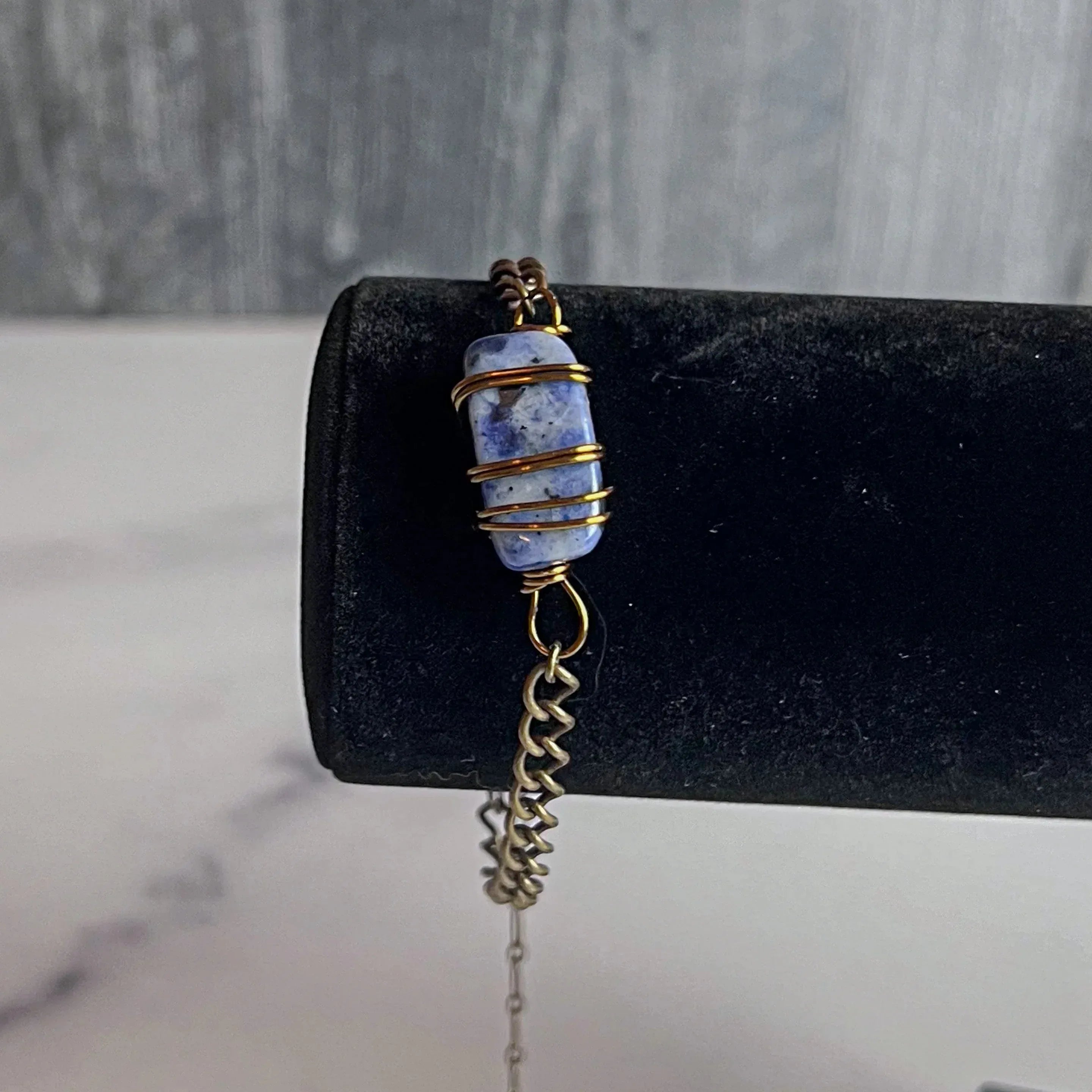 Sovereign Grace Collection -Handmade Matching Sodalite Necklace and Bracelet Set - Simply Rustic Jewelry