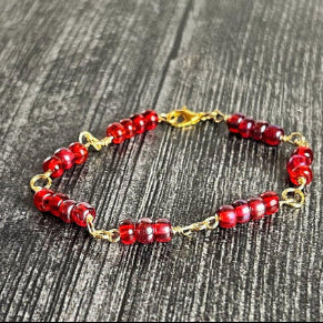 Fiery Foliage Bracelet -Link Bracelet - Simply Rustic Jewelry