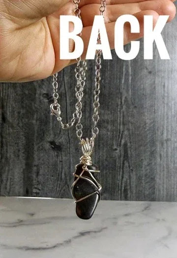 Gothic Glam Collection - Matching Obsidian Necklace and Lapis Lazul Link Bracelet Set - Simply Rustic Jewelry