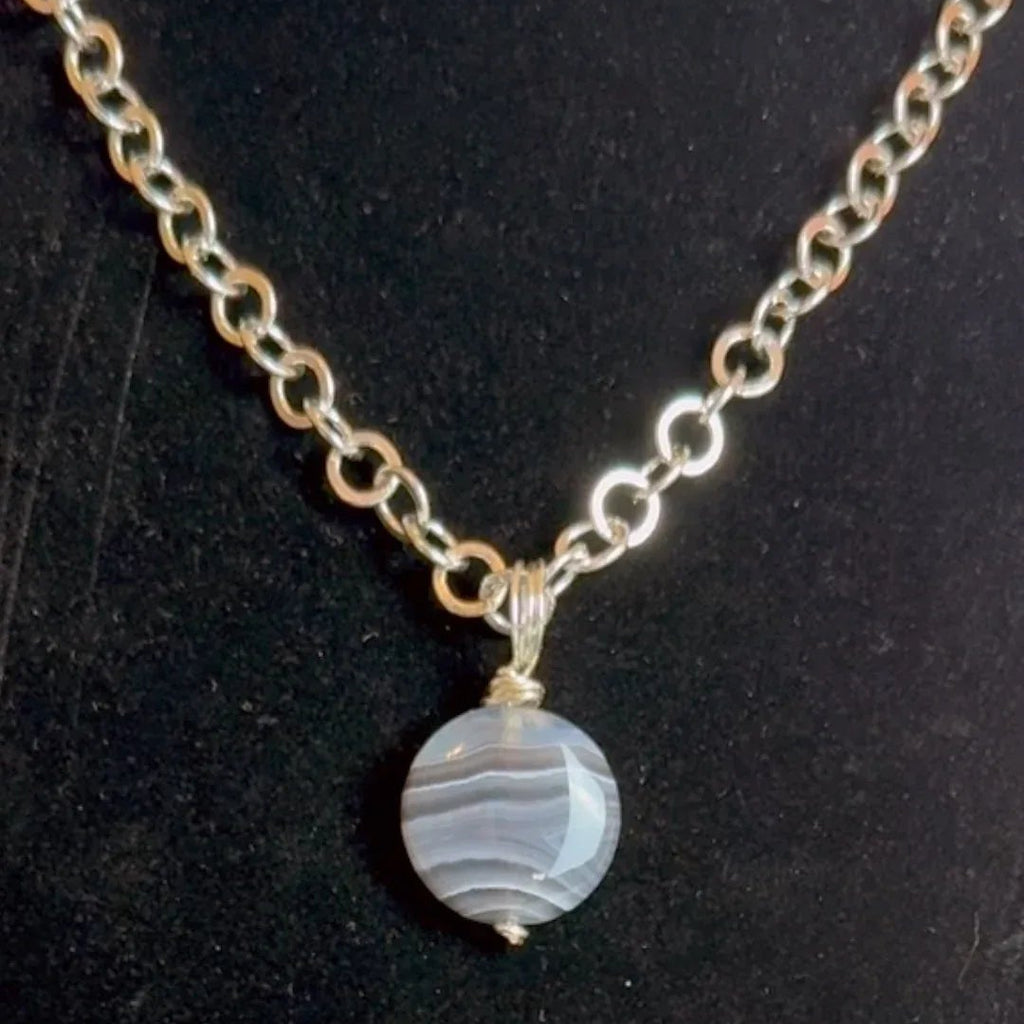 Simple and Sweet Collection - Handmade Agate Necklace and Bracelet - Simply Rustic Jewelry