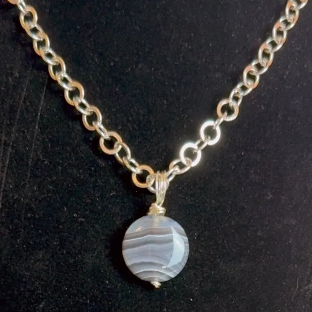 Simple and Sweet Collection - Handmade Agate Necklace and Bracelet - Simply Rustic Jewelry