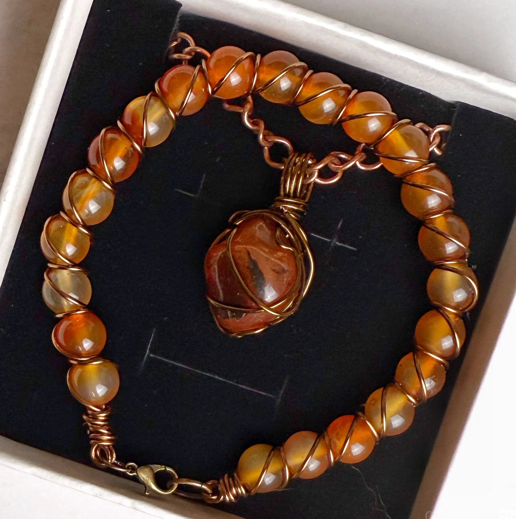 Eerie Willows Collection - Matching Necklace and Bracelet Set -Halloween Jewelry Sets - Simply Rustic Jewelry