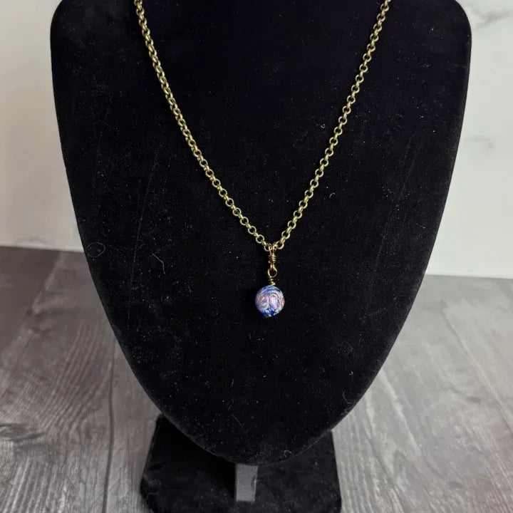 Moonlit Gardens Collection - Handmade Matching Artisan Glass Bead Necklace and Glass Bracelet Set - Simply Rustic Jewelry