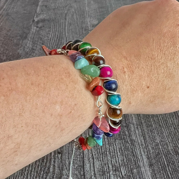 Proud Pop Of Color Bracelet Stack - Simply Rustic Jewelry