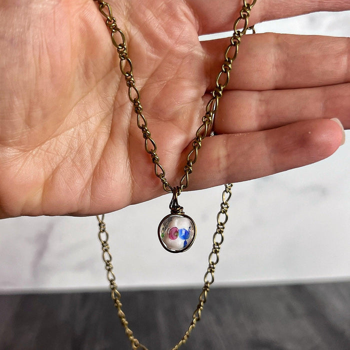Bright Meadows Necklace -beaded pendant necklace - Simply Rustic Jewelry