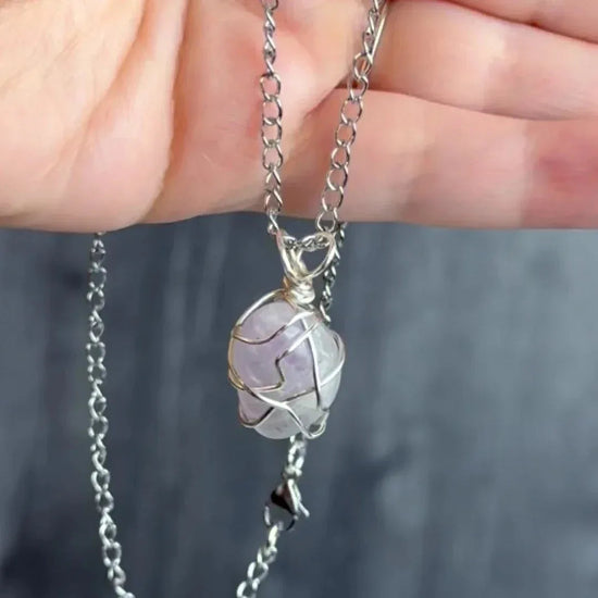 Silver Scry Collection - Handmade Matching Clear Quartz Necklace and Clear Quartz Bracelet Set - Simply Rustic Jewelry